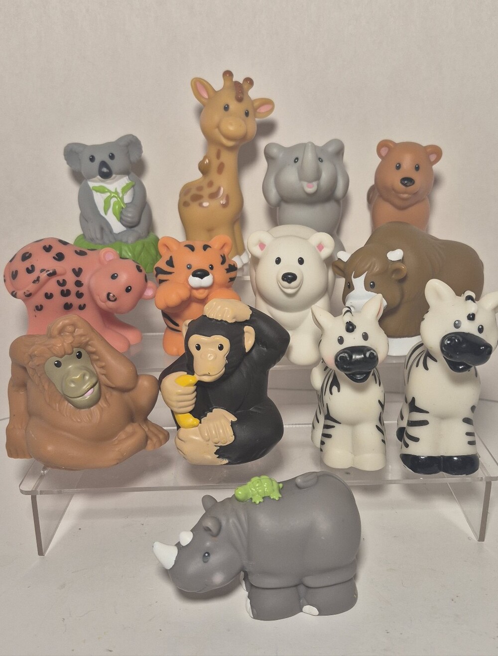 Fisher Price Little People Animal Lot Of 13 Farm Zoo Jungle Safari Ark